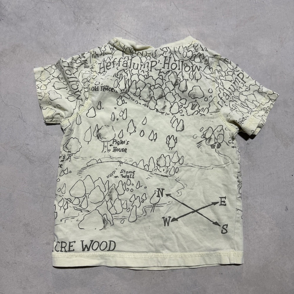 Vintage Kids Tigger Short Sleeve Shirt 4T Pooh Disney Y2K All Over Print - Picture 7 of 9